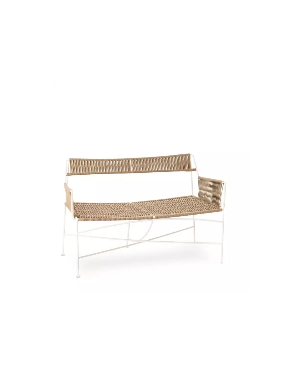 Banquette Moda beige/blanc Banquette Moda Beige/blanc -Deco En Ligne Magasin banquette moda beigeblanc