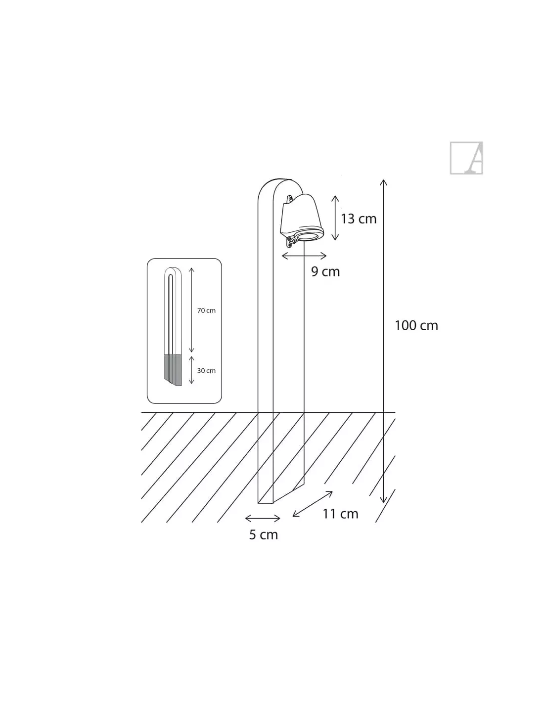 Borne spot outdoor Balume, Authentage Borne Spot Outdoor Balume, Authentage -Deco En Ligne Magasin borne spot outdoor balume authentage 5