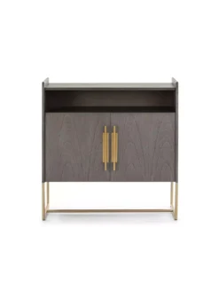 Buffet 2 Portes Gris 90cm, Thai Natura -Deco En Ligne Magasin buffet 2 portes gris 90cm thai natura 2