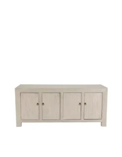 Buffet 4 Portes Patiné Tampere 180cm -Deco En Ligne Magasin buffet 4 portes patine blanc 180cm 3