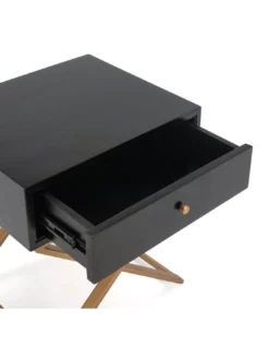 Chevet 1 Tiroir Noir/doré, Thai Natura 2 Chevet 1 Tiroir Noir/doré, Thai Natura -Deco En Ligne Magasin chevet 1 tiroir noirdore thai natura 2