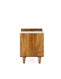 Chevet 2 Tiroirs En Bois De Manguier -Deco En Ligne Magasin chevet 2 tiroirs en bois de manguier 3