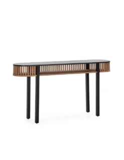 Console Noire 150cm Louise, Thai Natura