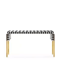 Console Noire Et Blanche 156cm Zebra, Thai Natura -Deco En Ligne Magasin console noire et blanche 156cm zebra thai natura 2