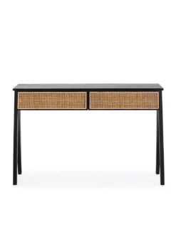 Console Noire Et Cannage 120cm, Thai Natura 2 Console Noire Et Cannage 120cm, Thai Natura -Deco En Ligne Magasin console noire et cannage 120cm thai natura 2