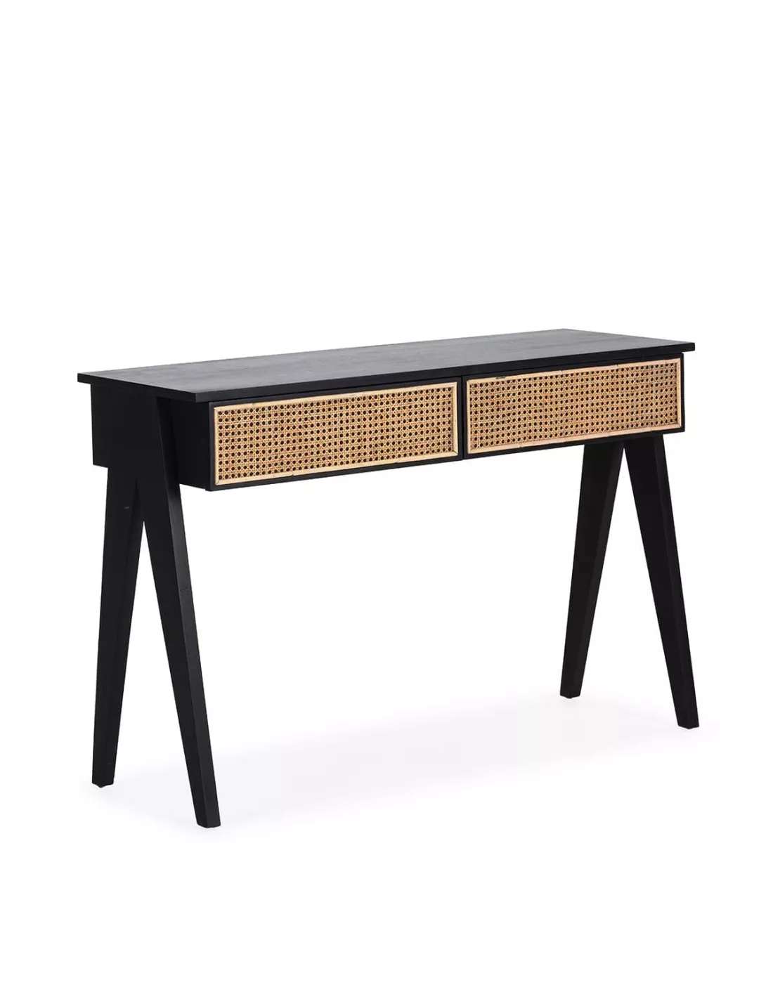 Console noire et cannage 120cm, Thai Natura Console Noire Et Cannage 120cm, Thai Natura -Deco En Ligne Magasin console noire et cannage 120cm thai natura