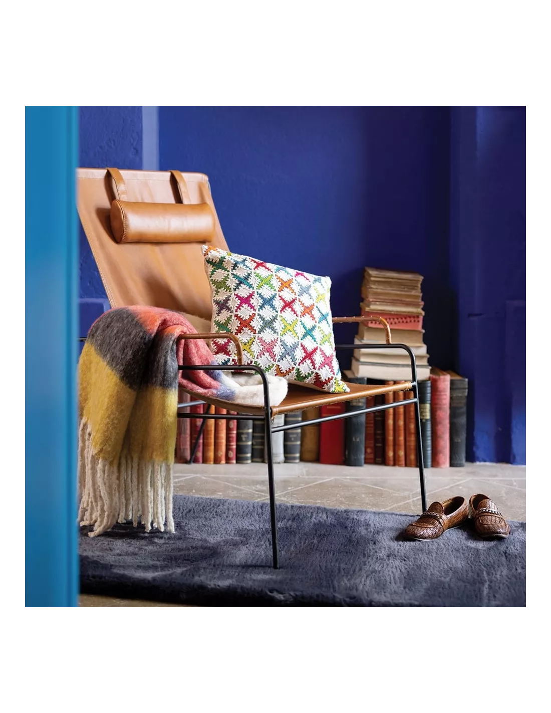 Coussin Beth multicolore brodé, Vivaraise Coussin Beth Multicolore Brodé, Vivaraise -Deco En Ligne Magasin coussin beth multicolore brode vivaraise 1