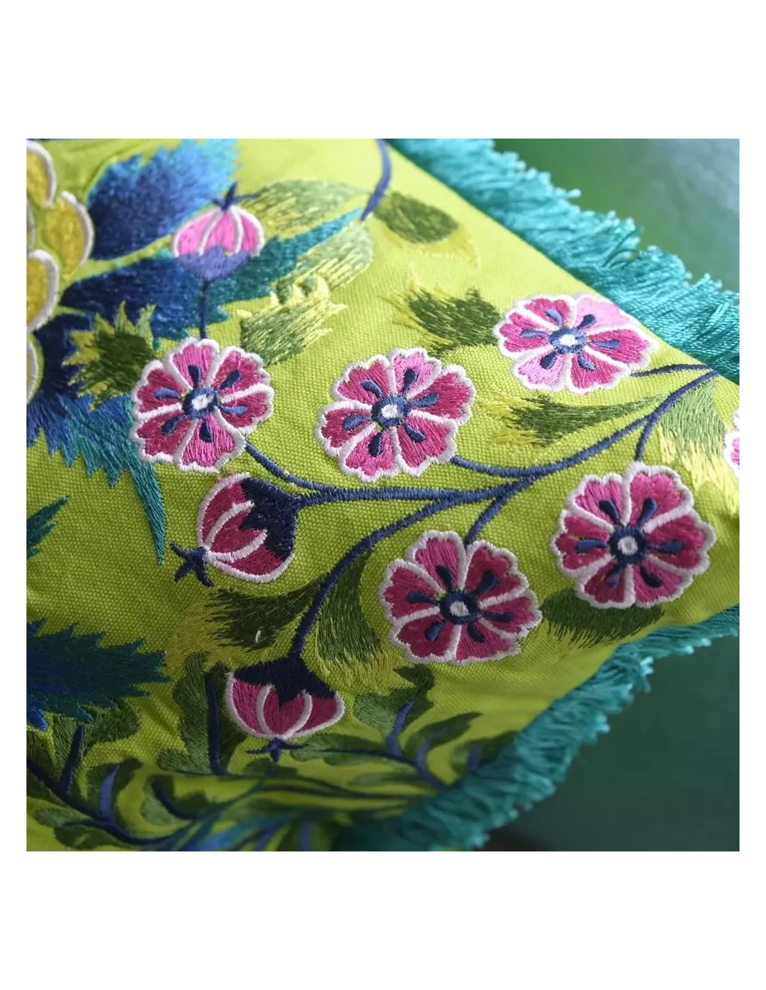 Coussin Brocart Decoratif Embroidered Lime, Designers Guild Coussin Brocart Decoratif Embroidered Lime, Designers Guild -Deco En Ligne Magasin coussin brocart decoratif embroidered lime designers guild 2