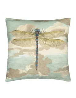 Coussin Dragonfly Over Clouds Sky Blue, John Derian