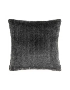 Coussin Kinta Carré Carbone Fausse Fourrure, Vivaraise