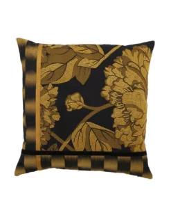 Coussin Pivoine Noir, K3 Design By Kenzo Takada