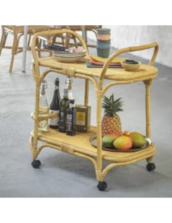 Desserte En Rotin Roulante Maggie, KOK Maison -Deco En Ligne Magasin desserte en rotin roulante maggie kok maison 2