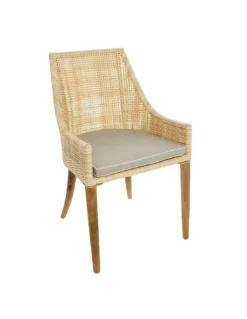 Fauteuil De Table Sao Paulo Résine + Coussin, KOK Maison