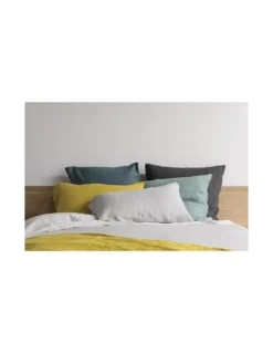 Housse De Couette Lin Lavé Zeff Gris Perle, Vivaraise 2 Housse De Couette Lin Lavé Zeff Gris Perle, Vivaraise -Deco En Ligne Magasin housse de couette lin lave zeff gris perle vivaraise 2