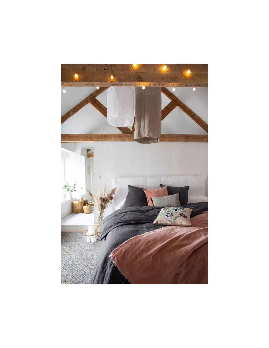 Housse de couette lin lavé Zeff Gris Tonnerre, Vivaraise Housse De Couette Lin Lavé Zeff Gris Tonnerre, Vivaraise -Deco En Ligne Magasin housse de couette lin lave zeff gris tonnerre vivaraise 1