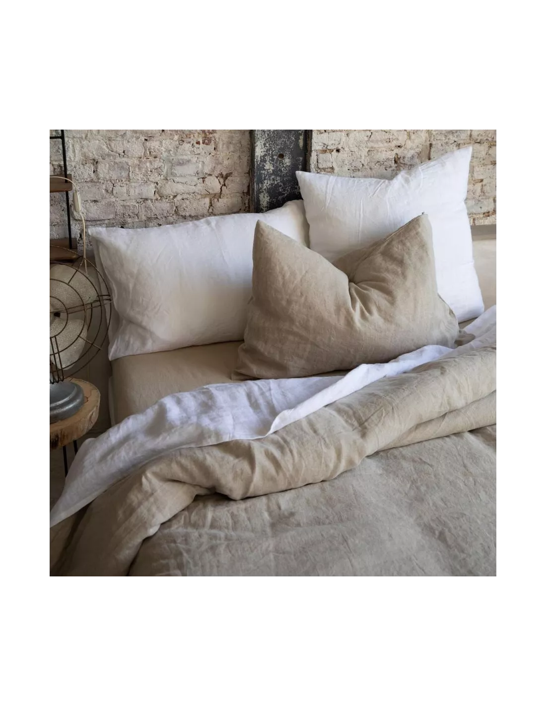 Housse de couette lin lavé Zeff Thym, Vivaraise Housse De Couette Lin Lavé Zeff Thym, Vivaraise -Deco En Ligne Magasin housse de couette lin lave zeff thym vivaraise 2