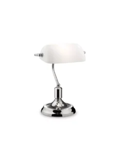 Lampe De Bureau Lawyer Blanche, Ideal Lux