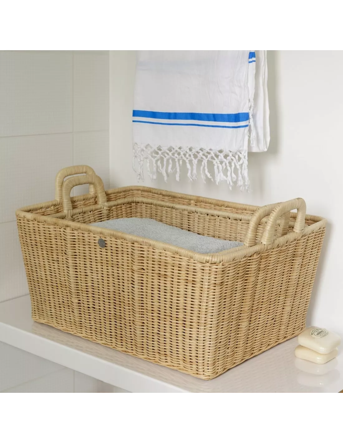 Manne à linge rotin naturel rectangulaire, KOK Maison Manne à Linge Rotin Naturel Rectangulaire, KOK Maison -Deco En Ligne Magasin manne a linge rotin naturel rectangulaire kok maison 2