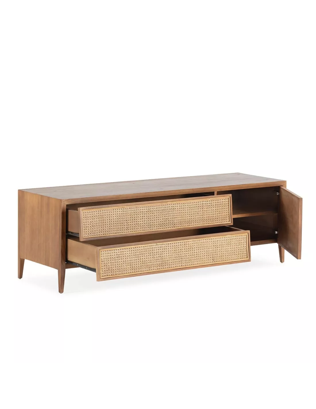 Meuble TV cèdre naturel et cannage 160cm, Thai Natura Meuble TV Cèdre Naturel Et Cannage 160cm, Thai Natura -Deco En Ligne Magasin meuble tv cedre naturel et cannage 160cm thai natura 1