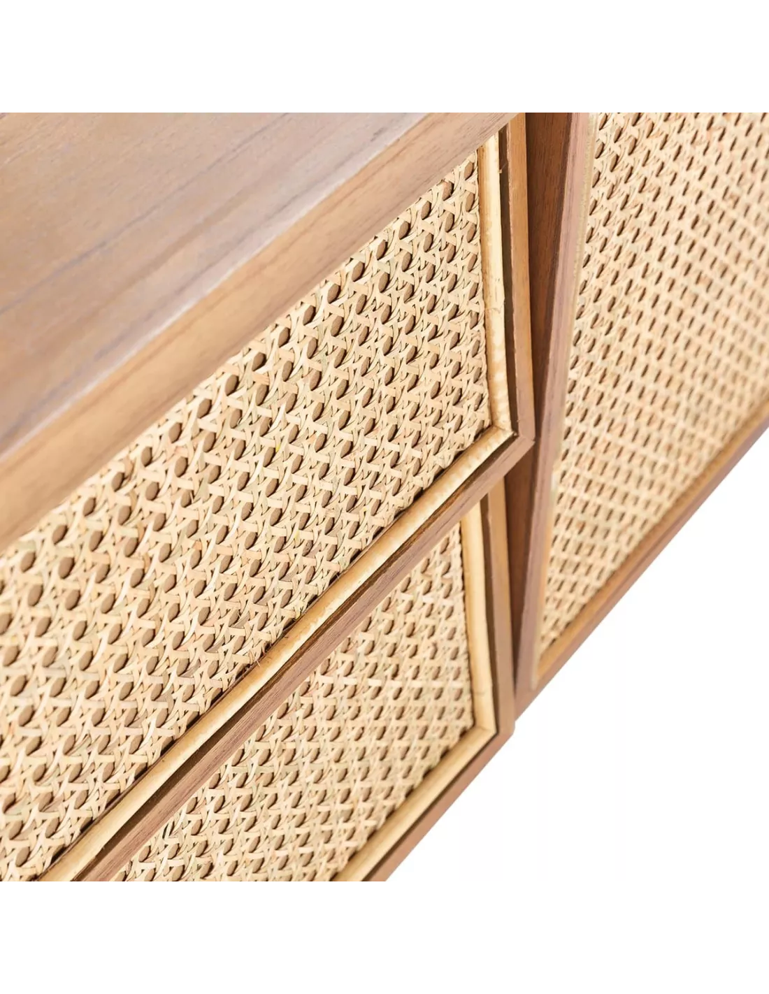 Meuble TV cèdre naturel et cannage 160cm, Thai Natura Meuble TV Cèdre Naturel Et Cannage 160cm, Thai Natura -Deco En Ligne Magasin meuble tv cedre naturel et cannage 160cm thai natura 2