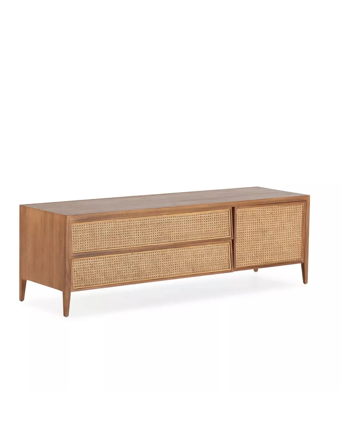 Meuble TV cèdre naturel et cannage 160cm, Thai Natura Meuble TV Cèdre Naturel Et Cannage 160cm, Thai Natura -Deco En Ligne Magasin meuble tv cedre naturel et cannage 160cm thai natura