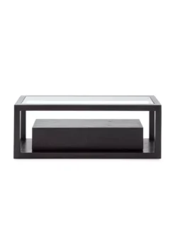 Meuble TV Noir/verre 2 Tiroirs, Thai Natura 2 Meuble TV Noir/verre 2 Tiroirs, Thai Natura -Deco En Ligne Magasin meuble tv noirverre 2 tiroirs thai natura 2