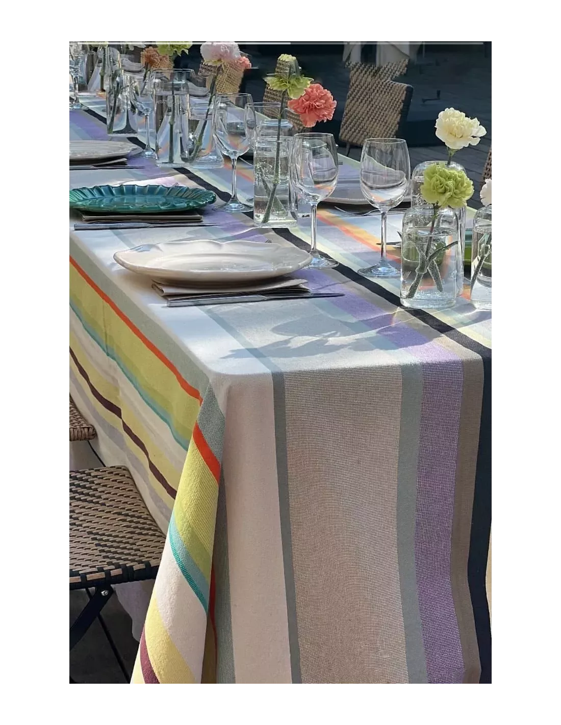 Nappe Sainte Colombe, Les Toiles du Soleil Nappe Sainte Colombe, Les Toiles Du Soleil -Deco En Ligne Magasin nappe sainte colombe les toiles du soleil