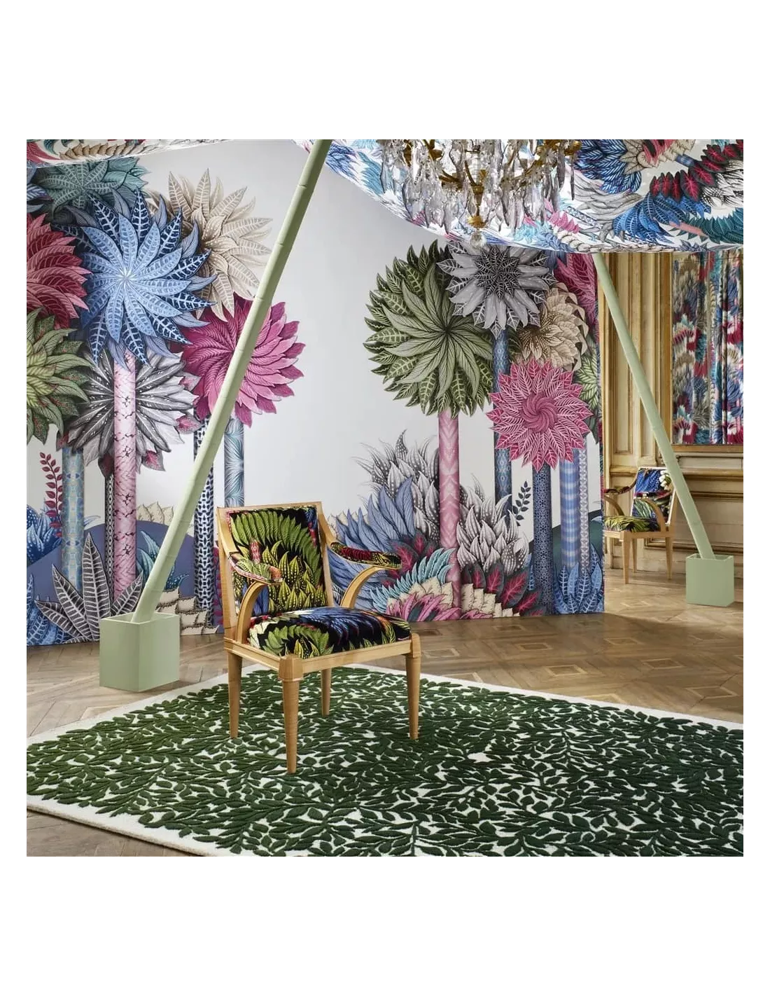 Papier peint panoramique Inhotim Park Azur, Christian Lacroix Papier Peint Panoramique Inhotim Park Azur, Christian Lacroix -Deco En Ligne Magasin papier peint panoramique inhotim park azur christian lacroix 1