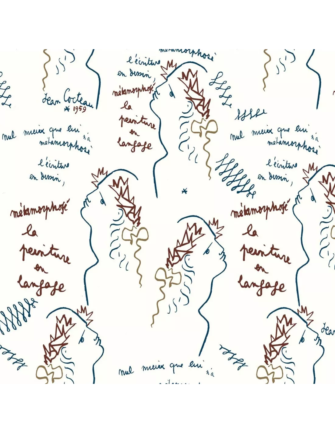 Papier peint vinyle Ecriture Indigo, Lelièvre Papier Peint Vinyle Ecriture Indigo, Lelièvre -Deco En Ligne Magasin papier peint vinyle ecriture indigo lelievre