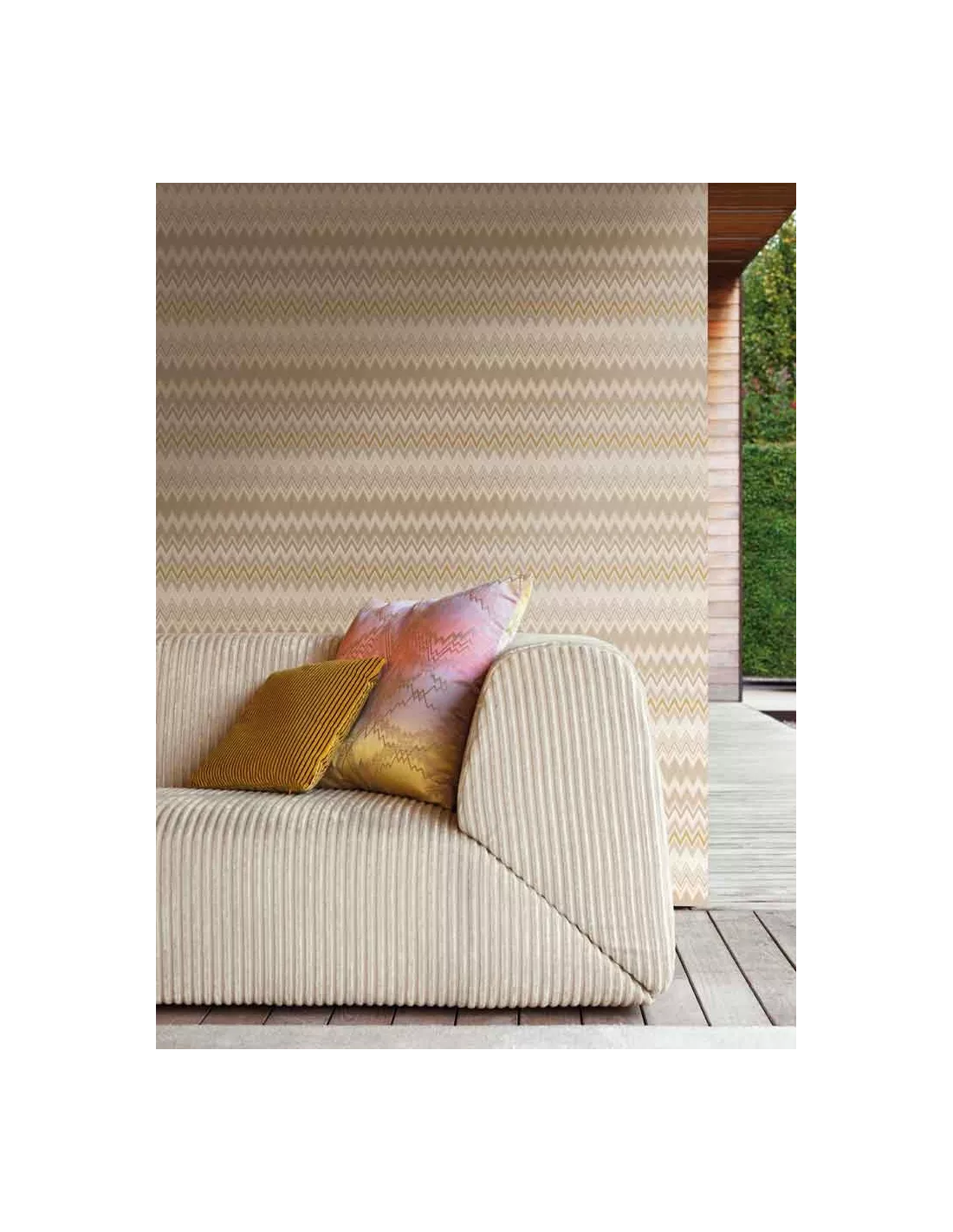 Papier peint Zig Zag Beige, Missoni Home Papier Peint Zig Zag Beige, Missoni Home -Deco En Ligne Magasin papier peint zig zag beige missoni home 1