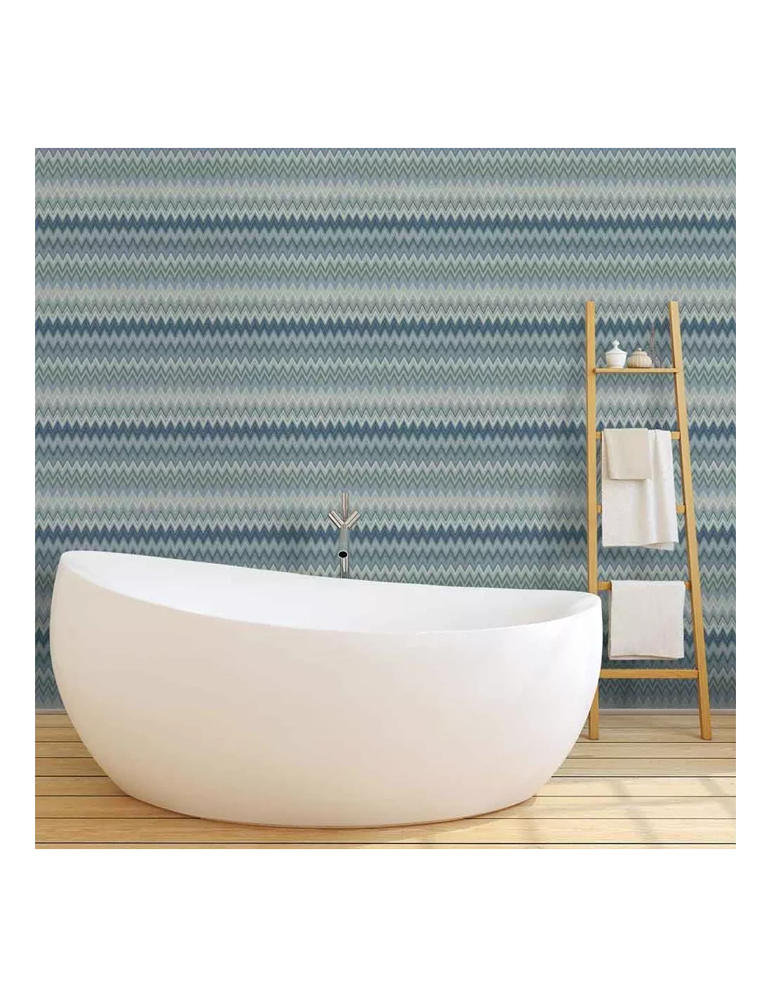 Papier peint Zig Zag Bleu, Missoni Home Papier Peint Zig Zag Bleu, Missoni Home -Deco En Ligne Magasin papier peint zig zag bleu missoni home 2