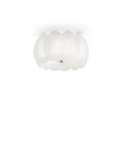 Plafonnier Ovalino Verre Blanc, Ideal Lux