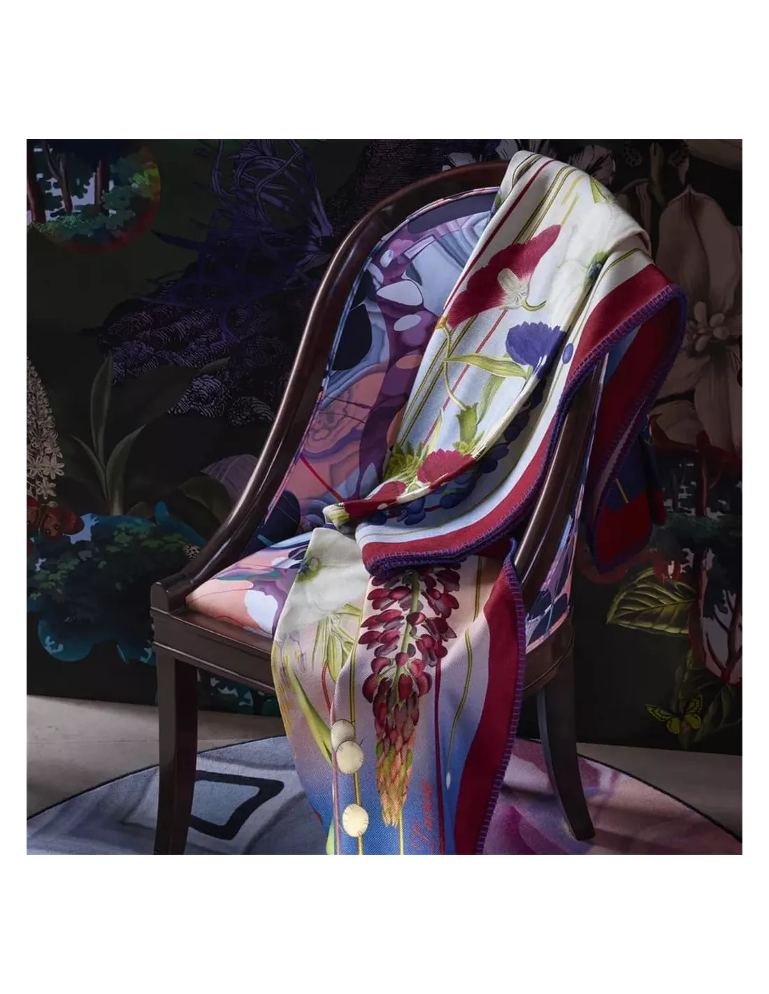 Plaid Amytis Indigo, Christian Lacroix Plaid Amytis Indigo, Christian Lacroix -Deco En Ligne Magasin plaid amytis indigo christian lacroix 1