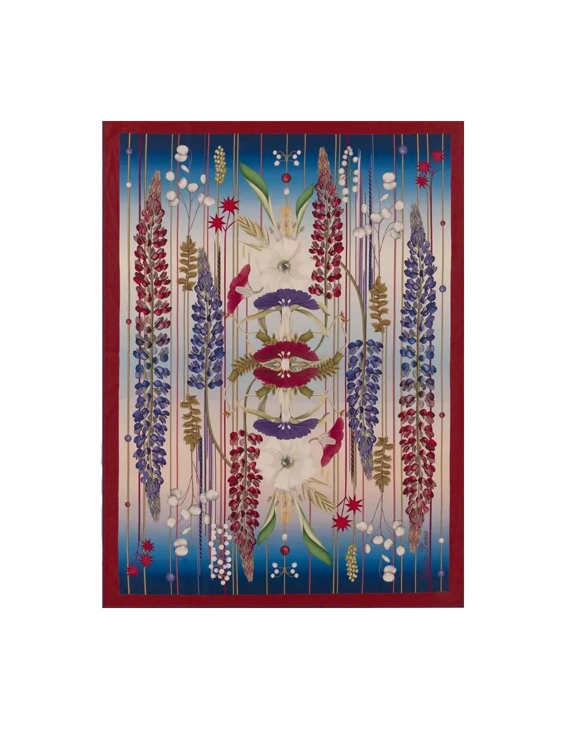 Plaid Amytis Indigo, Christian Lacroix Plaid Amytis Indigo, Christian Lacroix -Deco En Ligne Magasin plaid amytis indigo christian