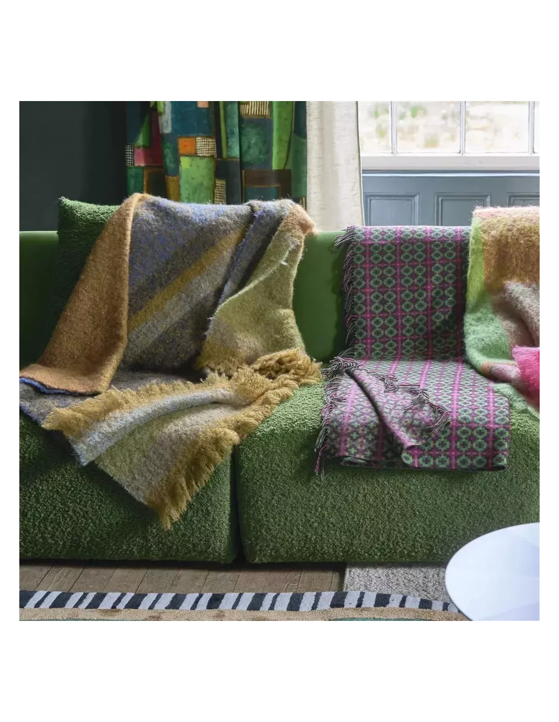 Plaid Mikome Indigo, Designers Guild Plaid Mikome Indigo, Designers Guild -Deco En Ligne Magasin plaid mikome indigo designers guild 1