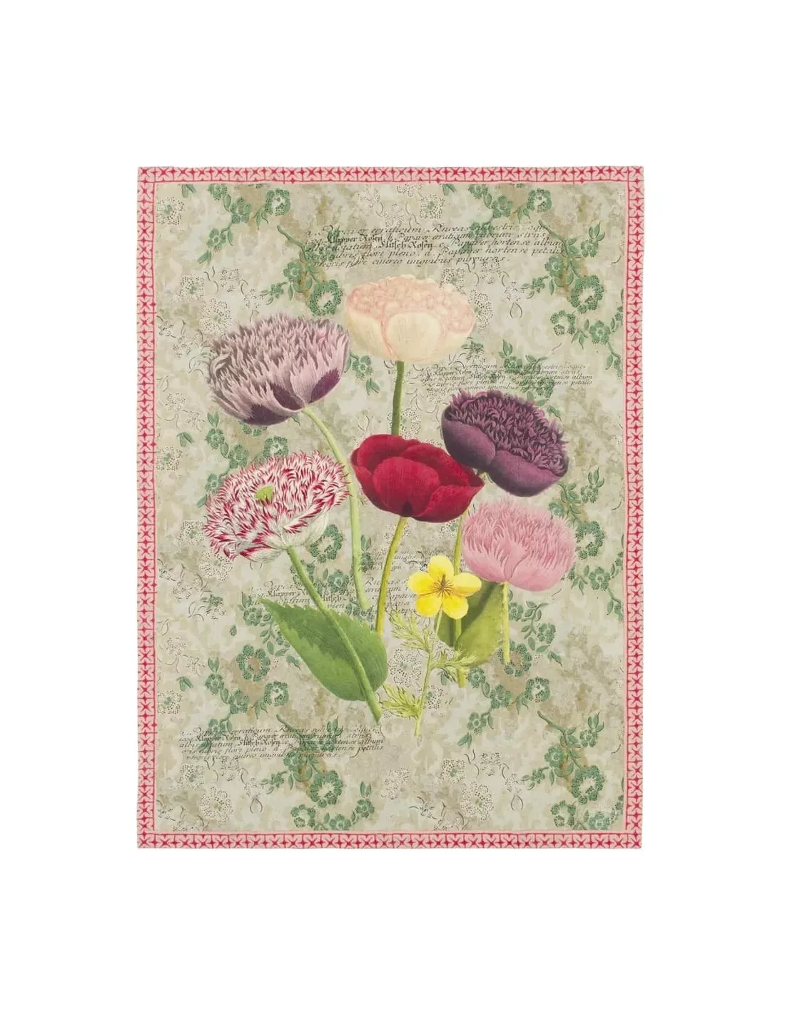 Plaid Poppy Study Violet, John Derian Plaid Poppy Study Violet, John Derian -Deco En Ligne Magasin plaid poppy study violet john derian