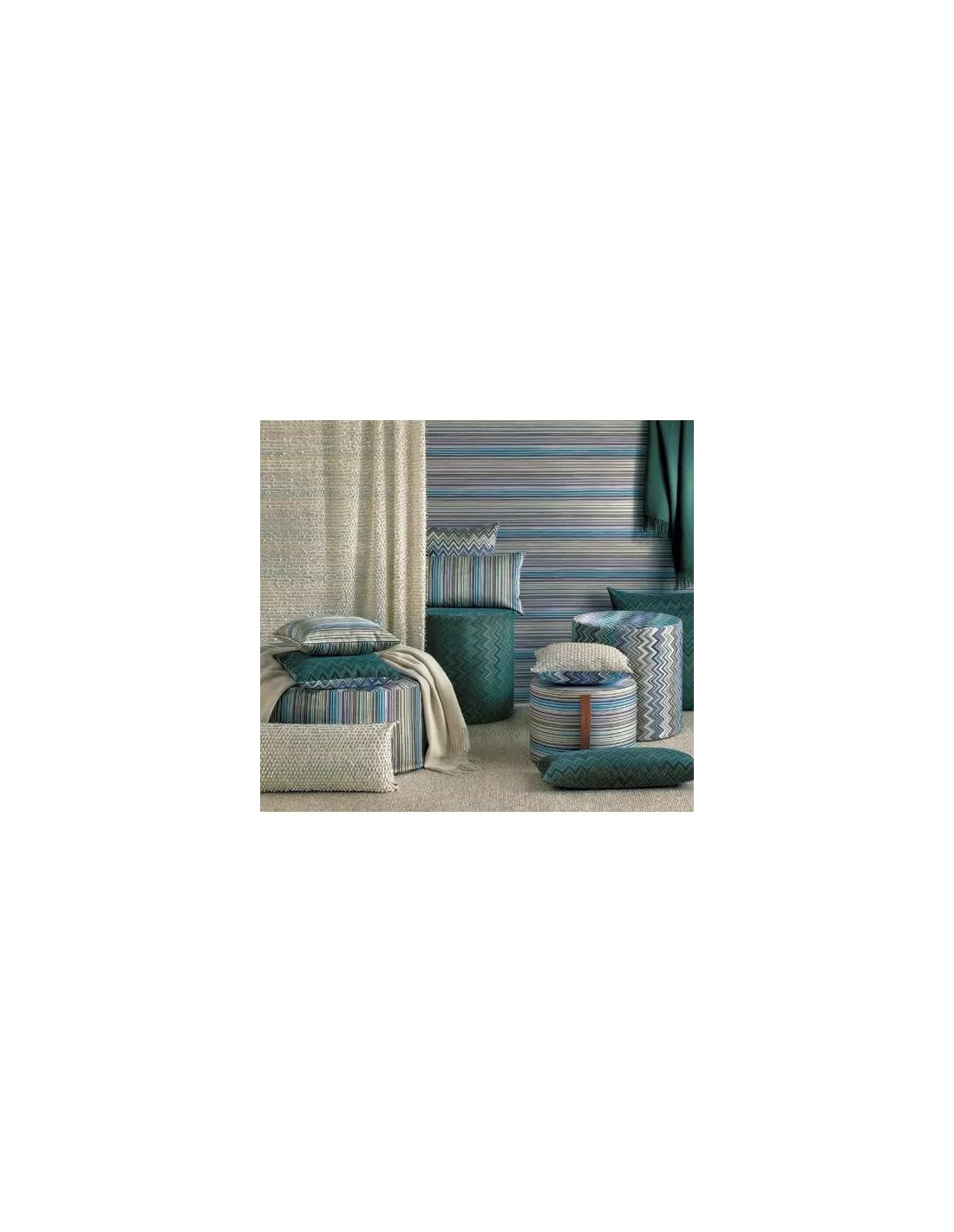 Pouf Jarris 150 cylindre, Missoni Home Pouf Jarris 150 Cylindre, Missoni Home -Deco En Ligne Magasin pouf jarris 150 cylindre missoni home 1