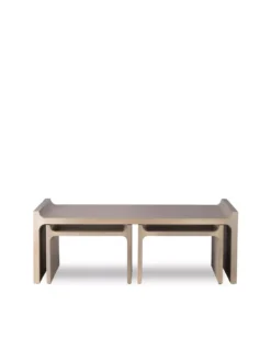 Set De 3 Tables Basses Gigognes Conill En Bois -Deco En Ligne Magasin set de 3 tables basses gigognes rectangulaires en bois 2