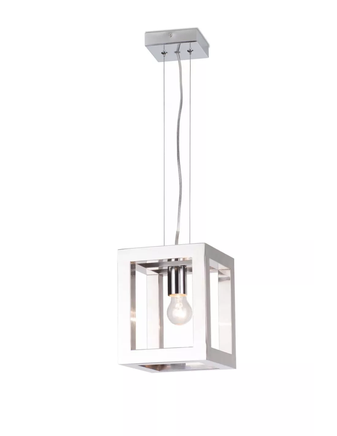 Suspension Open carrée chrome Linea Verdace Suspension Open Carrée Chrome Linea Verdace -Deco En Ligne Magasin suspension open carree chrome linea verdace