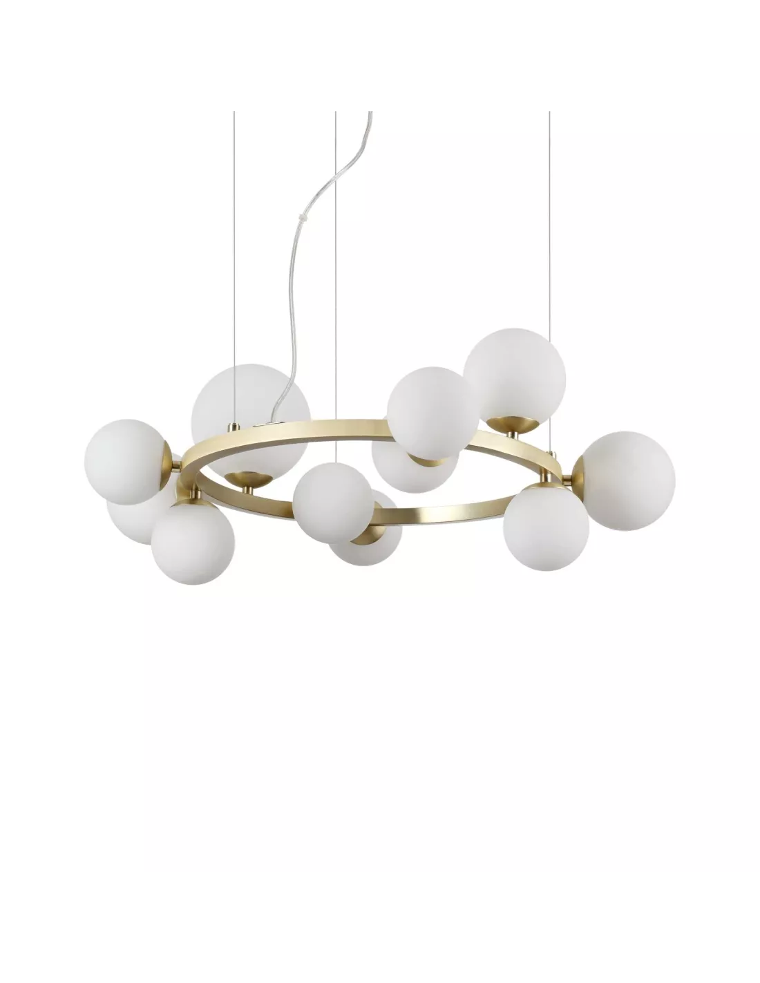 Suspension ronde Perlage dorée, Ideal Lux Suspension Ronde Perlage Dorée, Ideal Lux -Deco En Ligne Magasin suspension ronde perlage doree ideal