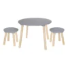 Table + 2 Tabourets Gris, JaBaDaBaDo