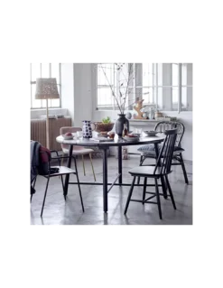 Table à Manger Ronde Noire Lope, Bloomingville 2 Table à Manger Ronde Noire Lope, Bloomingville -Deco En Ligne Magasin table a manger ronde noire lope bloomingville 2