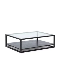 Table Basse Noire En Verre Domino, Thai Natura