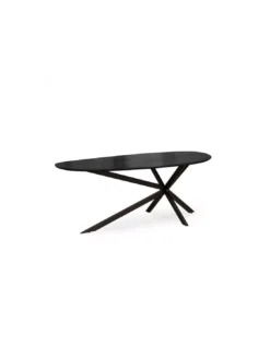 Table Ovale Nina Noir 200cm -Deco En Ligne Magasin table de repas ovale noire 200cm ninon 3