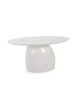 Table Repas Ovale Blanche Bergame 160cm, Thai Natura