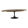 Table Repas Ovale Tulipe Nantes Cerclé Doré 250cm