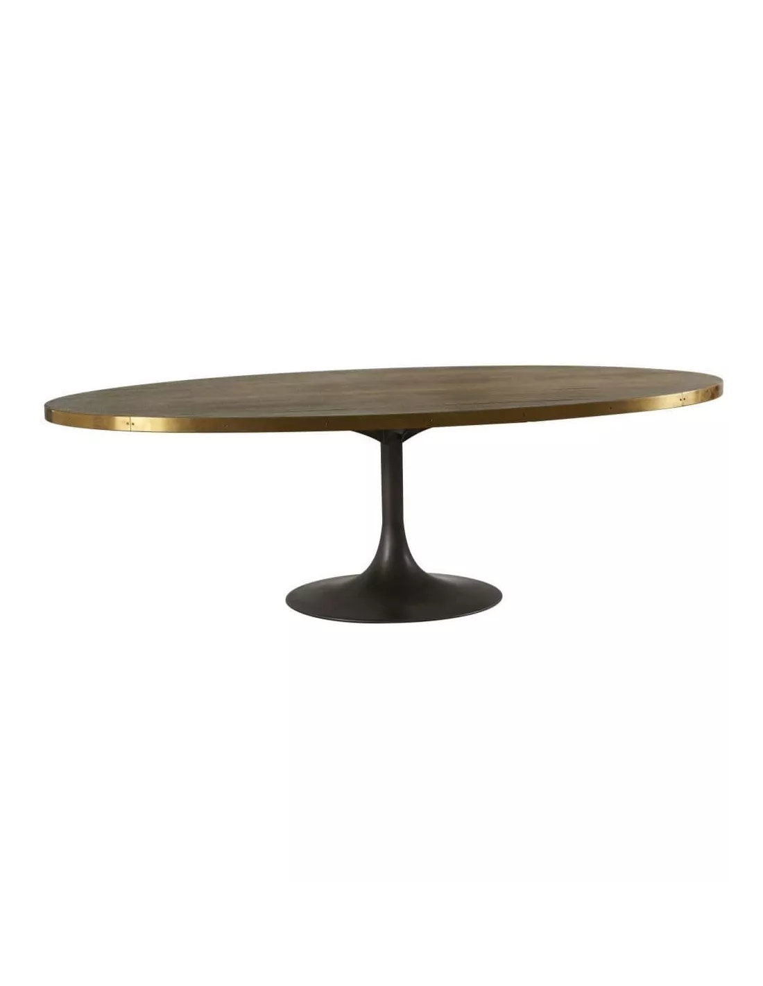 Table repas ovale Tulipe Nantes cerclé doré 250cm Table Repas Ovale Tulipe Nantes Cerclé Doré 250cm -Deco En Ligne Magasin table repas ovale en chene cercle dore 250cm