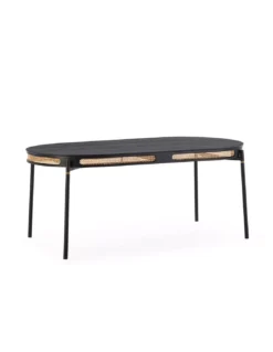 Table Repas Ovale Noire Sienne 180cm, Thai Natura