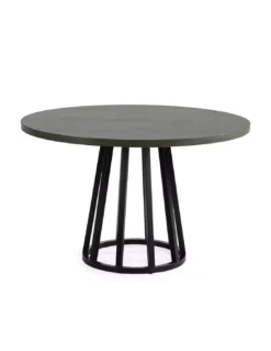 Table Repas Ronde Gris/noir Clara 120cm, Thai Natura