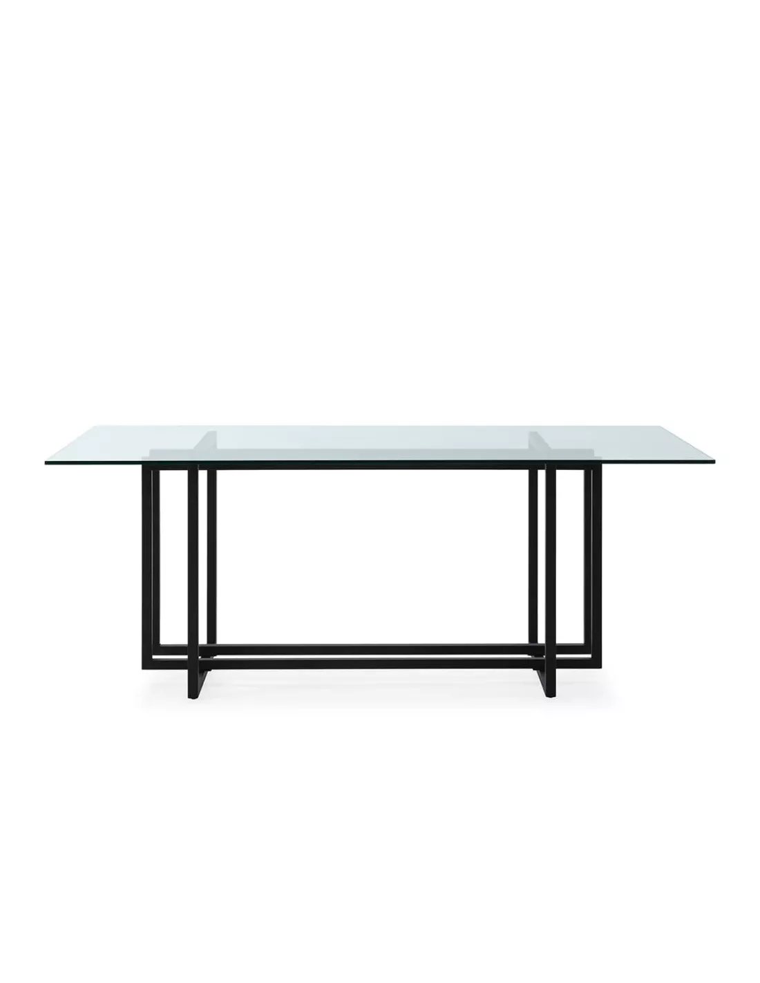 Table en verre piètement noir Verone, Thai Natura Table En Verre Piètement Noir Verone, Thai Natura -Deco En Ligne Magasin table repas verrenoir verone thai natura 1